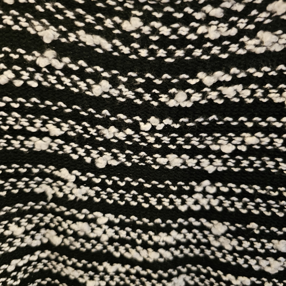 Black and White Striped Sweater with Lace Detail - Picture 5 of 6
